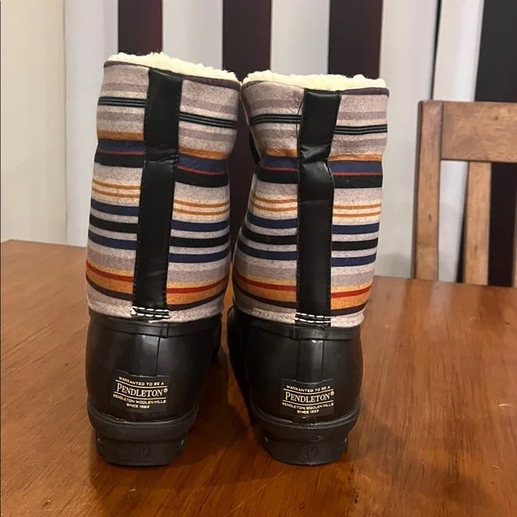 Pendleton Bridger Stripe Mid Duck Boots new Women’s Size 9 - Picture 15 of 16